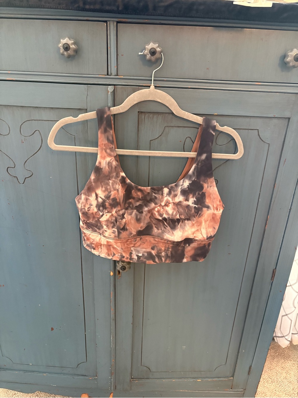 lululemon athletica Brown and Black Tie-Dye Sports Bra